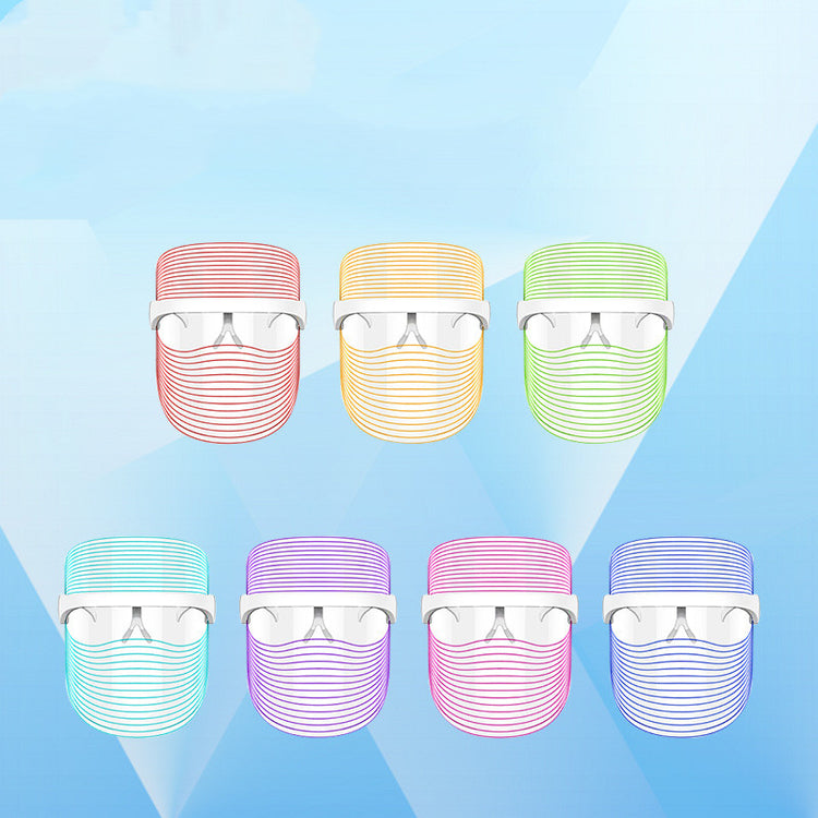 REVELA 7 Color LED Mask Red Light Therapy Skin Rejuvenation Massager 