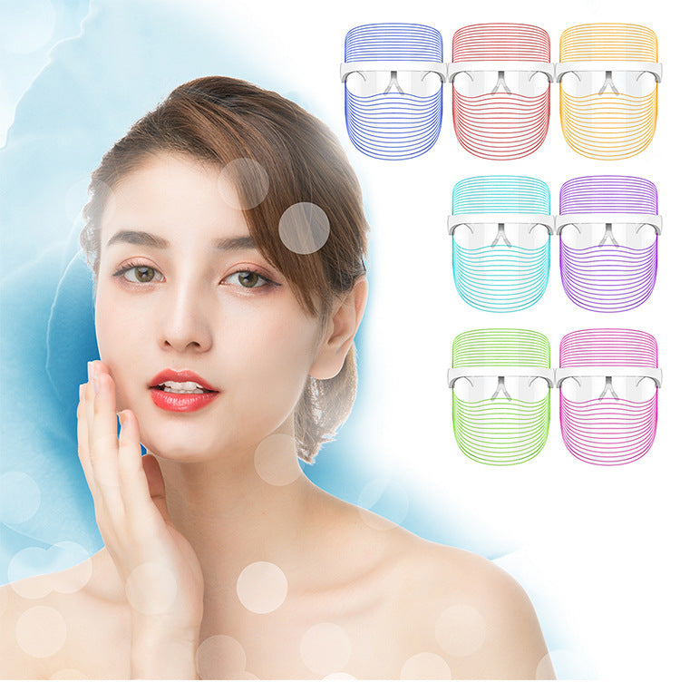 REVELA 7 Color LED Mask Red Light Therapy Skin Rejuvenation Massager 