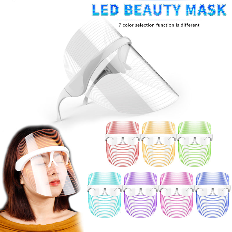 REVELA 7 Color LED Mask Red Light Therapy Skin Rejuvenation Massager 